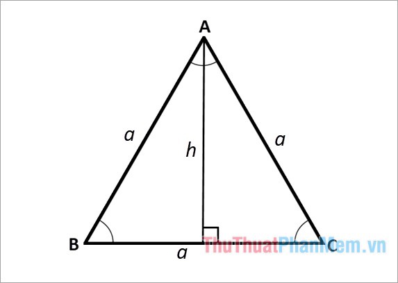 đường cao tam giác vuông cân-1