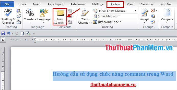 cách hiện comment trong word 2010-0